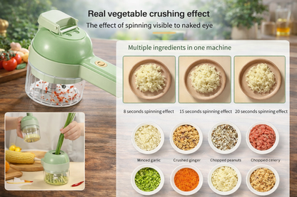 4-in-1 Rechargeable Vegetable Slicer & Chopper