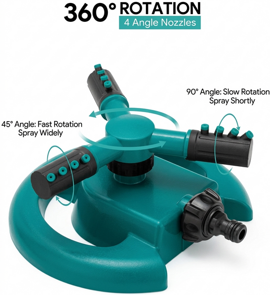 360° Rotation Sprayer Head – Water-Saving Garden Solution