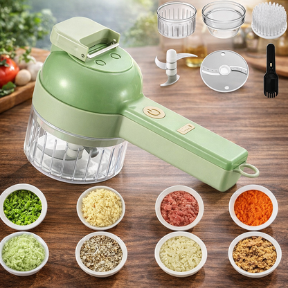 4-in-1 Rechargeable Vegetable Slicer & Chopper
