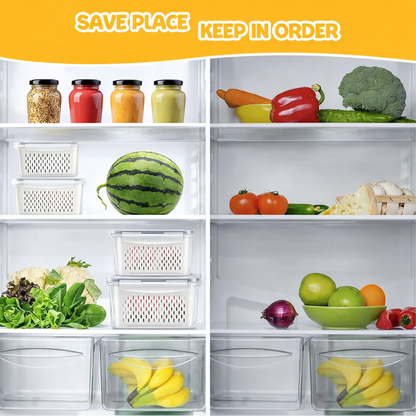 Refrigerator Storage Containers (Pack of 4)