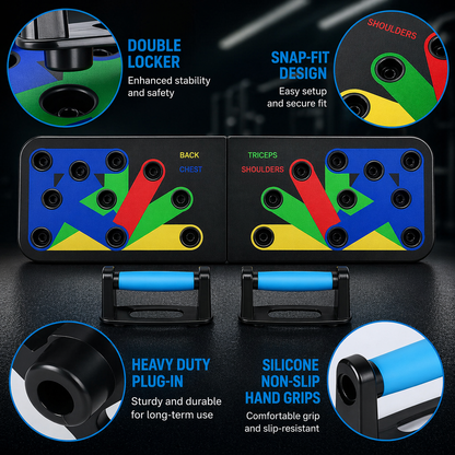 Foldable 14-in-1 Push-Up Board Training System