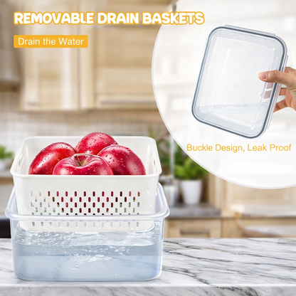 Refrigerator Storage Containers (Pack of 4)