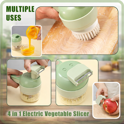 4-in-1 Rechargeable Vegetable Slicer & Chopper